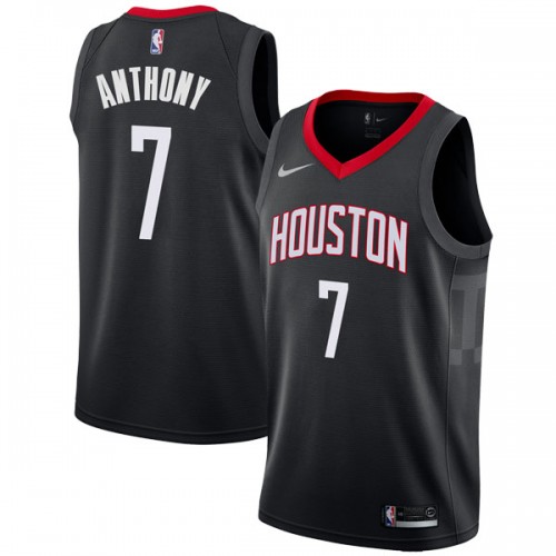 Men's Houston Rockets #7 Carmelo Anthony Black Swingman Statement Stitched Jersey